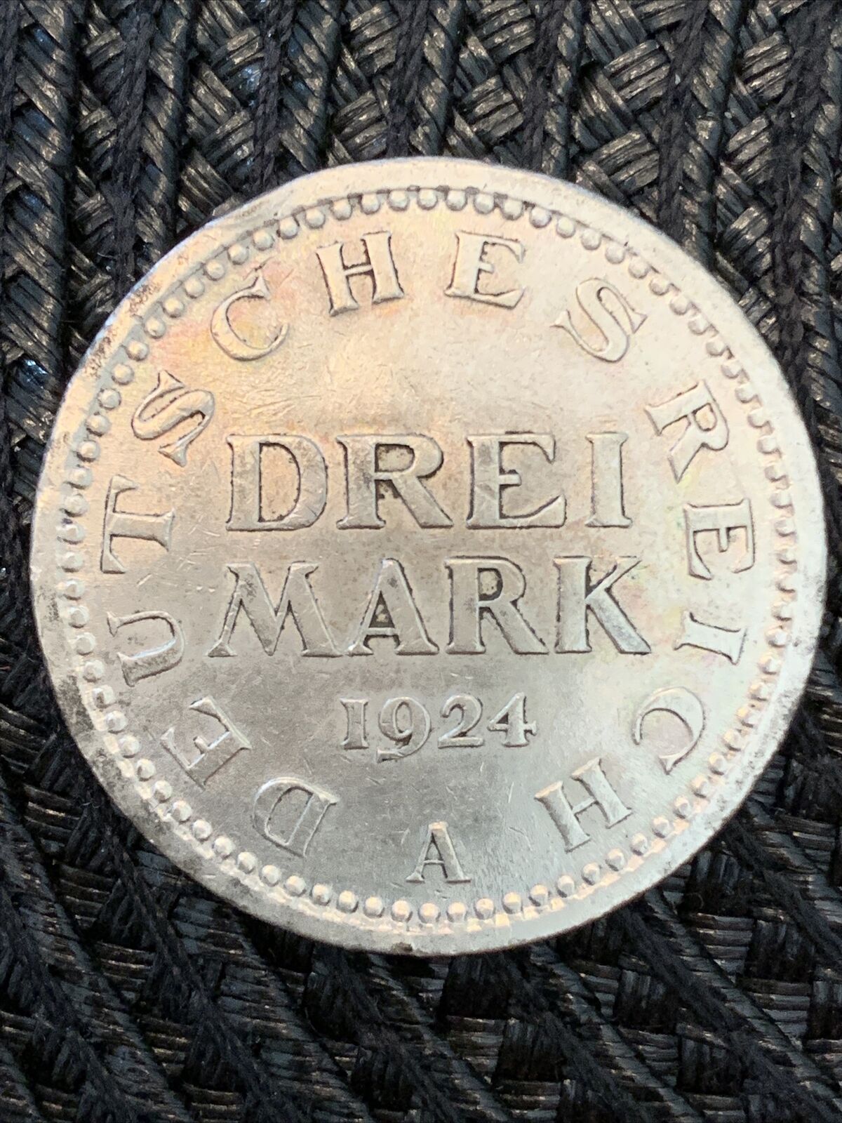Germany - Weimar Republic 3 Mark 1924 A Coin⚜️⚛️💠km# 43